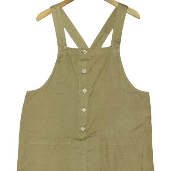 NWOT Free People Not Over You Overalls Dungarees Tropical Nut Jumpsuit M - Picture 6 of 13